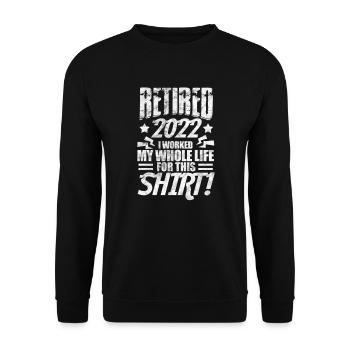 Retirement - Unisex Sweatshirt - black - Front - Alina (178cm) & Michal (187cm)