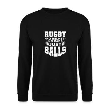 Rugby - Unisex Pullover - Schwarz - Vorne - Alina (178cm) & Michal (187cm)