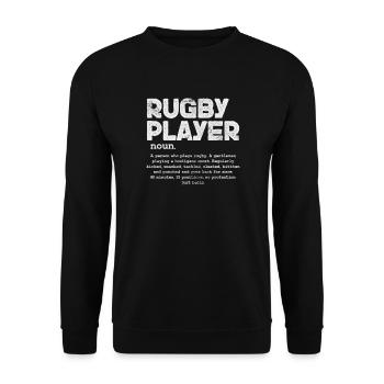 Rugby Club Rugbyteam Football Sport Cadeau - Sweat-shirt Unisexe - noir - Devant - Alina (178cm) & Michal (187cm)