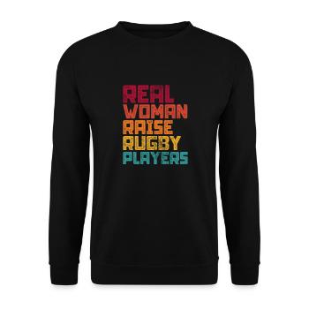 Rugby Club Rugbyteam Football Sport Cadeau - Sweat-shirt Unisexe - noir - Devant - Alina (178cm) & Michal (187cm)