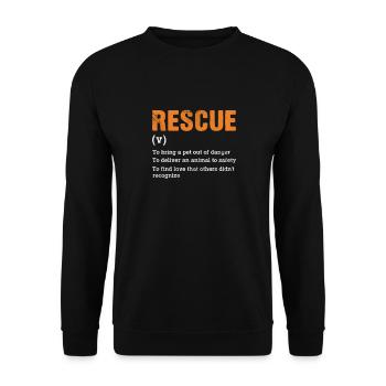 Animal Rescue Animal Rights Animal Love Pet Gift - Sweat-shirt Unisexe - noir - Devant - Alina (178cm) & Michal (187cm)
