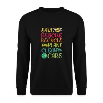 Animal Rescue Animal Rights Animal Love Pet Gift - Sweat-shirt Unisexe - noir - Devant - Alina (178cm) & Michal (187cm)