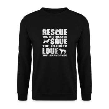 Animal Rescue Animal Rights Animal Love Pet Gift - Sweat-shirt Unisexe - noir - Devant - Alina (178cm) & Michal (187cm)