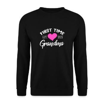 Grossesse Grand-mère Enceinte Naissance Bébé Cadeau - Sweat-shirt Unisexe - noir - Devant - Alina (178cm) & Michal (187cm)