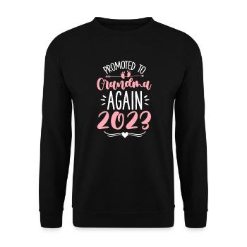 Grossesse Grand-mère Enceinte Naissance Bébé Cadeau - Sweat-shirt Unisexe - noir - Devant - Alina (178cm) & Michal (187cm)