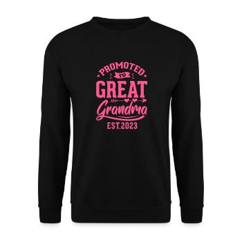 Grossesse Grand-mère Enceinte Naissance Bébé Cadeau - Sweat-shirt Unisexe - noir - Devant - Alina (178cm) & Michal (187cm)