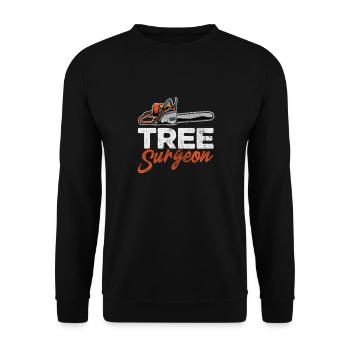 Arboriculteur grimpeur Arboriculteur Cadeau - Sweat-shirt Unisexe - noir - Devant - Alina (178cm) & Michal (187cm)