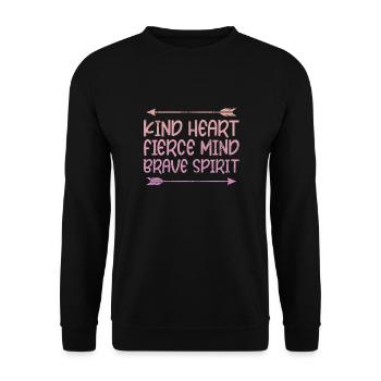 Bogenschiessen Bogenschütze Bogen Pfeil Geschenk - Unisex Pullover - Schwarz - Vorne - Alina (178cm) & Michal (187cm)