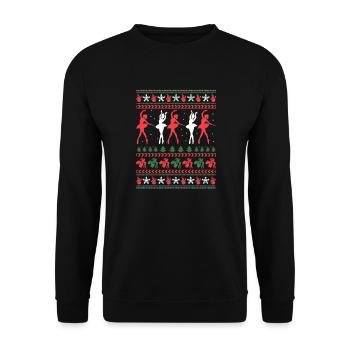 Ballet Ballerine Ballet Danseuse Danse Cadeau - Sweat-shirt Unisexe - noir - Devant - Alina (178cm) & Michal (187cm)