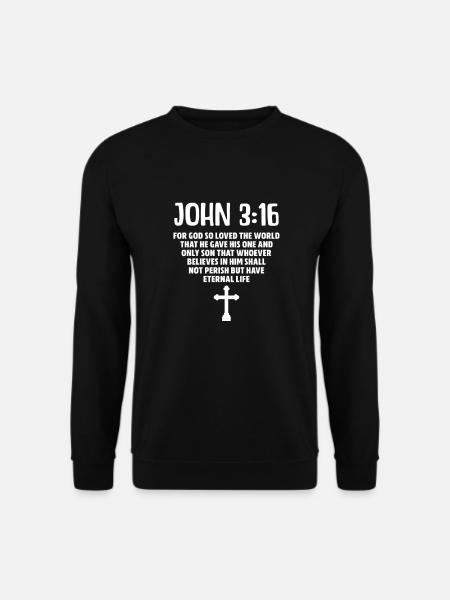 Bibel Bibelvers Christliche Sprüche Jesus Geschenk - Unisex Pullover - Schwarz