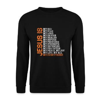 Bible - Sweat-shirt Unisexe - noir - Devant - Alina (178cm) & Michal (187cm)