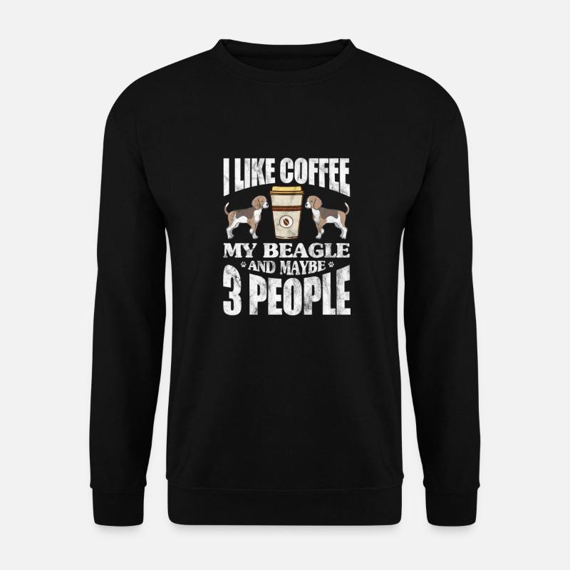 Coffee Beagle - Unisex Sweatshirt - black