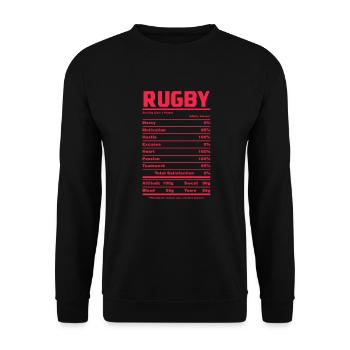 Rugby - Unisex Pullover - Schwarz - Vorne - Alina (178cm) & Michal (187cm)