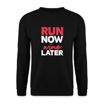 Run - Unisex Sweatshirt - black - Front - Alina (178cm) & Michal (187cm)