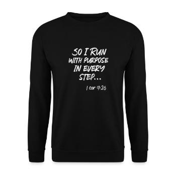 Running Runner Jogging Jogging Runner Cadeau - Sweat-shirt Unisexe - noir - Devant - Alina (178cm) & Michal (187cm)
