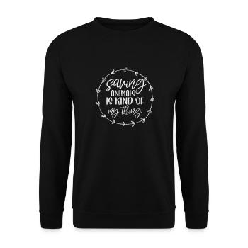 Animal Rescue Animal Rights Animal Love Pet Gift - Sweat-shirt Unisexe - noir - Devant - Alina (178cm) & Michal (187cm)