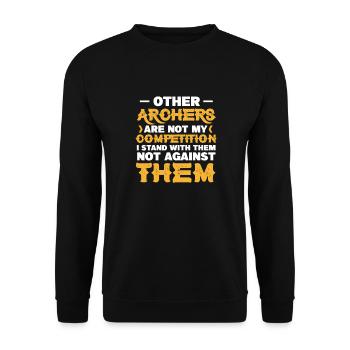 Bogenschiessen - Unisex Pullover - Schwarz - Vorne - Alina (178cm) & Michal (187cm)