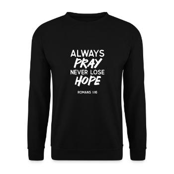 Bible Bible Versets chrétiens Don de Jésus - Sweat-shirt Unisexe - noir - Devant - Alina (178cm) & Michal (187cm)