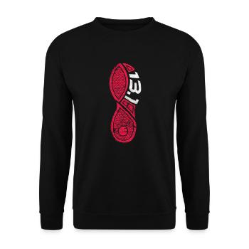 Running Runner Jogging Jogging Runner Cadeau - Sweat-shirt Unisexe - noir - Devant - Alina (178cm) & Michal (187cm)