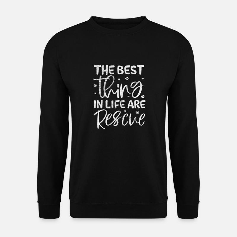 Tierrettung Tierrechte Tierliebe Haustier Geschenk - Unisex Pullover - Schwarz