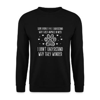 Animal Rescue Animal Rights Animal Love Pet Gift - Sweat-shirt Unisexe - noir - Devant - Alina (178cm) & Michal (187cm)