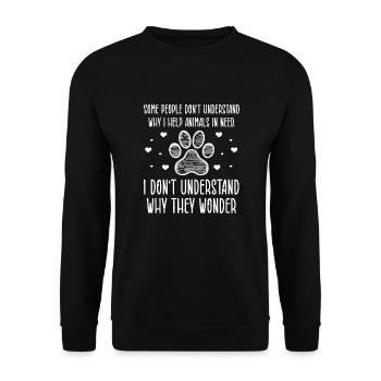 Animal Rescue - Unisex Sweatshirt - black - Front - Alina (178cm) & Michal (187cm)