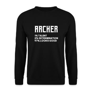 Archery - Unisex Sweatshirt - black - Front - Alina (178cm) & Michal (187cm)