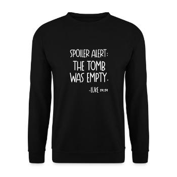 Bible Bible Versets chrétiens Don de Jésus - Sweat-shirt Unisexe - noir - Devant - Alina (178cm) & Michal (187cm)