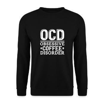 Kaffee Koffein Espresso Barista Geschenk - Unisex Pullover - Schwarz - Vorne - Alina (178cm) & Michal (187cm)