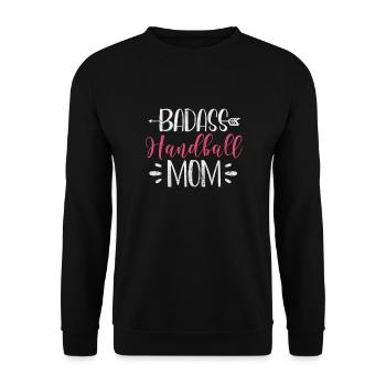 Handball Handball Player Handball Player Sport Gift - Unisex Sweatshirt - black - Front - Alina (178cm) & Michal (187cm)