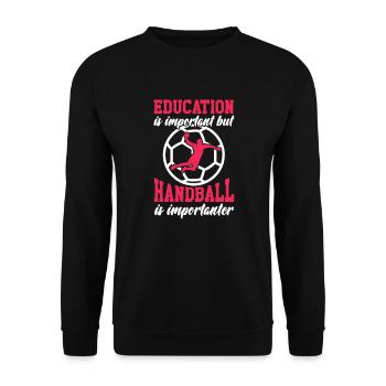 Handball - Unisex Sweatshirt - black - Front - Alina (178cm) & Michal (187cm)