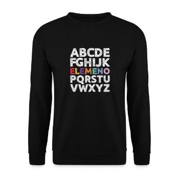 Kindergarten Child School Enrollment School Gift - Unisex Sweatshirt - black - Front - Alina (178cm) & Michal (187cm)