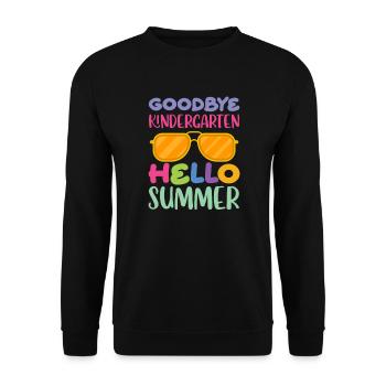 Kindergarten Child School Enrollment School Gift - Unisex Sweatshirt - black - Front - Alina (178cm) & Michal (187cm)