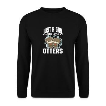 Loutre de mer Loutre Cadeau de loutre - Sweat-shirt Unisexe - noir - Devant - Alina (178cm) & Michal (187cm)