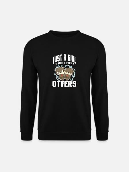 Otter Seeotter Fischotter Geschenk - Unisex Pullover - Schwarz