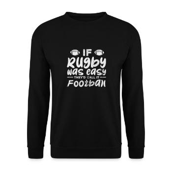 Rugby Club Rugbyteam Football Sport Cadeau - Sweat-shirt Unisexe - noir - Devant - Alina (178cm) & Michal (187cm)
