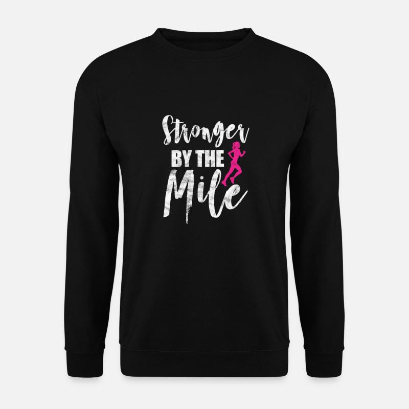 Laufen Läufer Jogging Joggen Läuferin Geschenk - Unisex Pullover - Schwarz