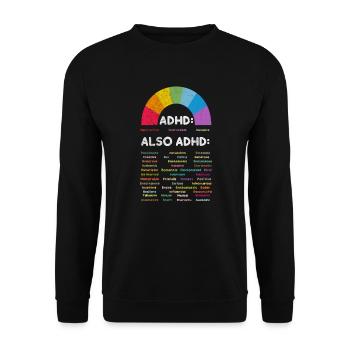 ADHS - Unisex Pullover - Schwarz - Vorne - Alina (178cm) & Michal (187cm)