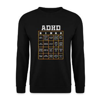ADHS - Unisex Pullover - Schwarz - Vorne - Alina (178cm) & Michal (187cm)