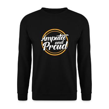 Amputation Amputation Prosthesis Gift - Unisex Sweatshirt - black - Front - Alina (178cm) & Michal (187cm)