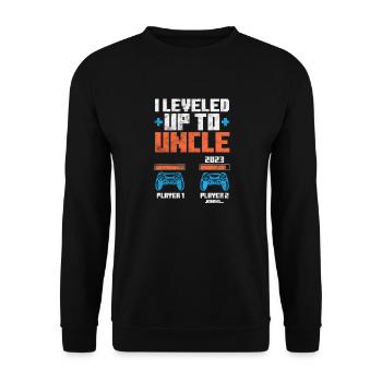 Oncle enceinte - Sweat-shirt Unisexe - noir - Devant - Alina (178cm) & Michal (187cm)