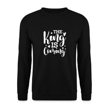 Bibel Bibelvers Christliche Sprüche Jesus Geschenk - Unisex Pullover - Schwarz - Vorne - Alina (178cm) & Michal (187cm)