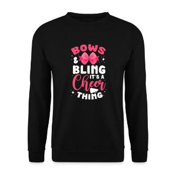 cheerleader - Unisex Sweatshirt - black - Front - Alina (178cm) & Michal (187cm)