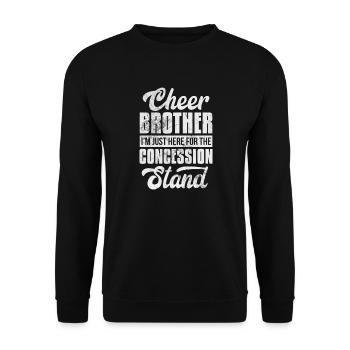 Cheerleader Bruder Cheerleading Schwester Geschenk - Unisex Pullover - Schwarz - Vorne - Alina (178cm) & Michal (187cm)
