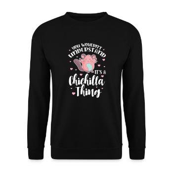 Chinchilla - Unisex Pullover - Schwarz - Vorne - Alina (178cm) & Michal (187cm)
