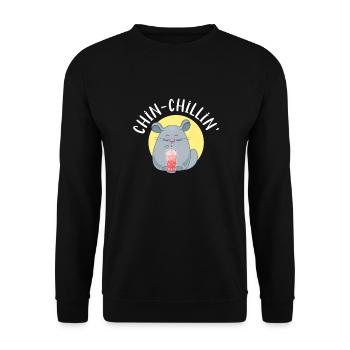 Chinchilla - Unisex Pullover - Schwarz - Vorne - Alina (178cm) & Michal (187cm)