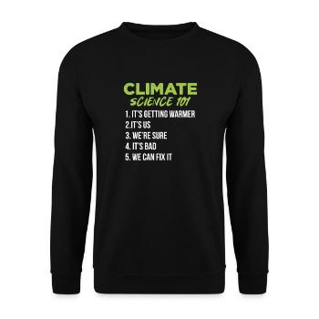 Climate change - Unisex Sweatshirt - black - Front - Alina (178cm) & Michal (187cm)