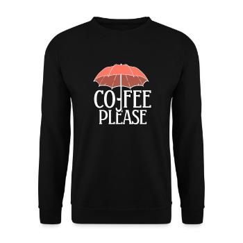 Kaffee Koffein Espresso Barista Geschenk - Unisex Pullover - Schwarz - Vorne - Alina (178cm) & Michal (187cm)