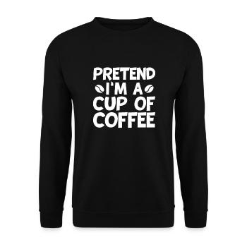 Kaffee Koffein Espresso Barista Geschenk - Unisex Pullover - Schwarz - Vorne - Alina (178cm) & Michal (187cm)