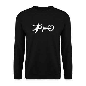 Handball - Unisex Sweatshirt - black - Front - Alina (178cm) & Michal (187cm)
